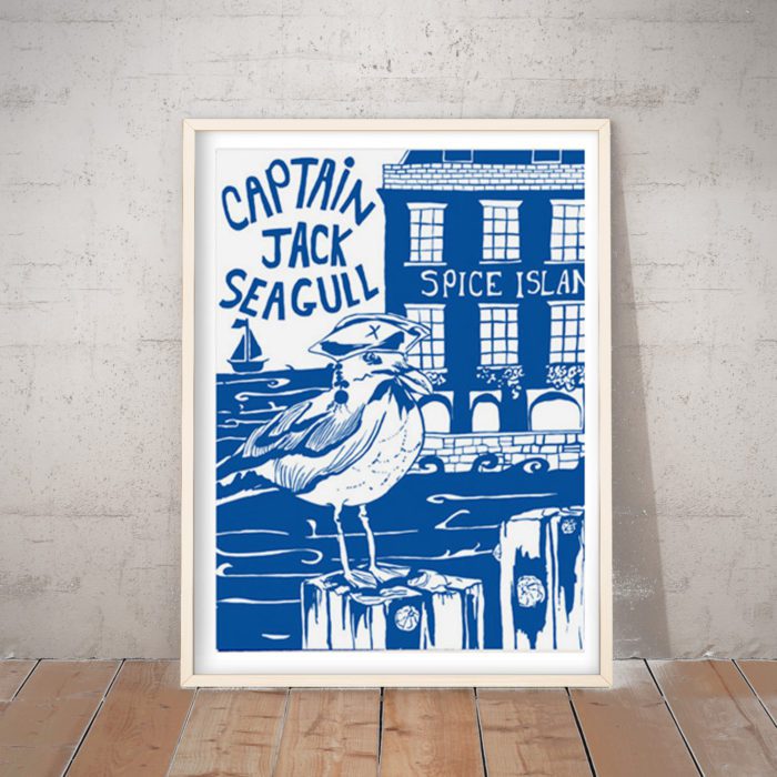 Captain Jack Seagull Art Print by Port and Lemon