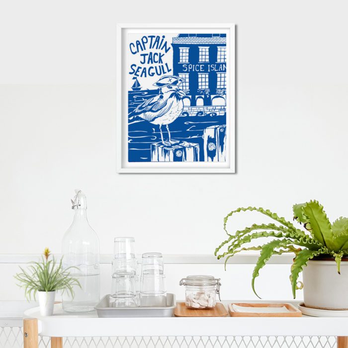 Captain Jack Seagull Art Print by Port and Lemon - Image 2