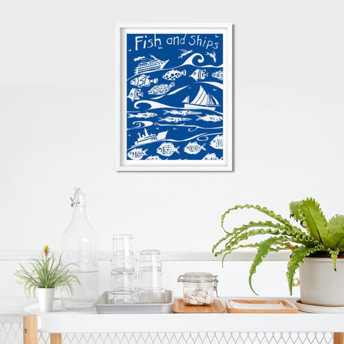 Fish and Ships Art Print by Port and Lemon - Image 2
