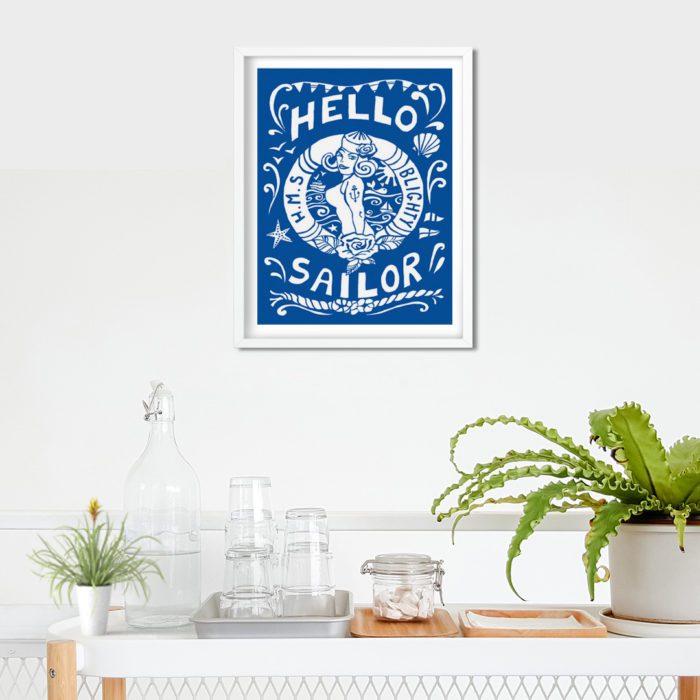Hello Sailor Art Print by Port and Lemon - Image 2