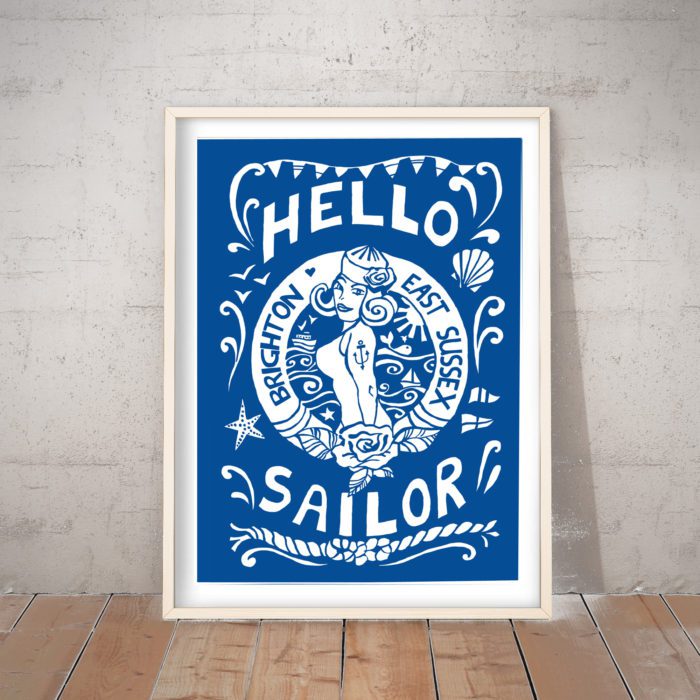 Hello Sailor Art Print by Port and Lemon - Image 3