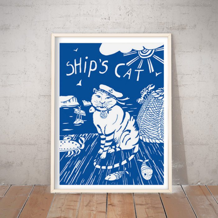Ships Cat Art Print by Port and Lemon