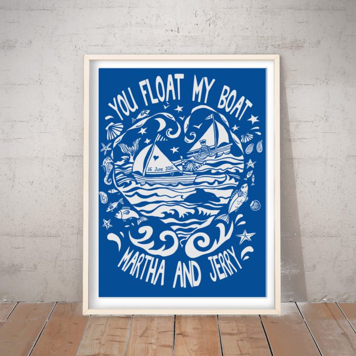 You Float my Boat Art Print by Port and Lemon - Image 3