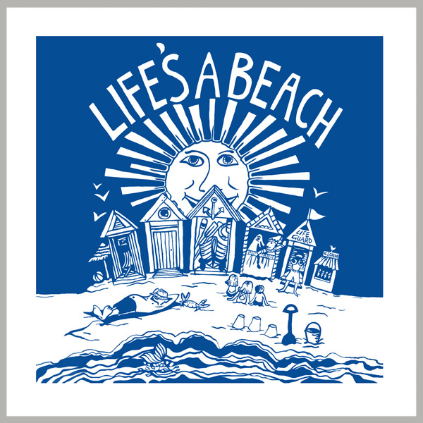 Life's a Beach Greetings Card by Kate Cooke for Port and Lemon - Image 2