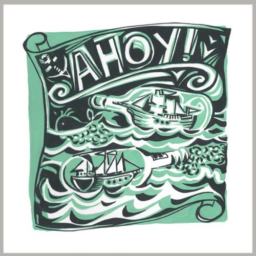 ahoy greetings card by kate cooke for port and lemon