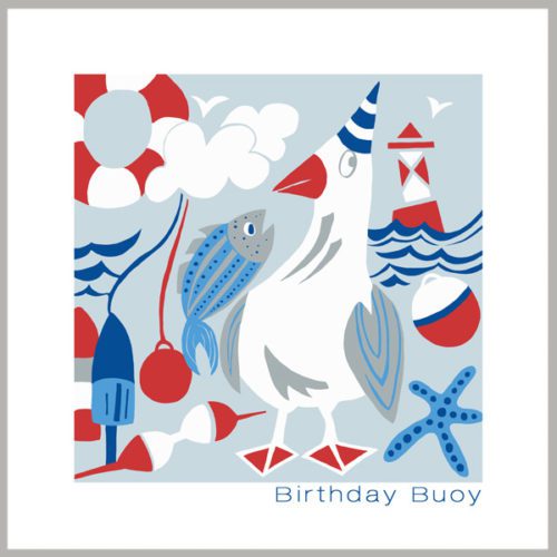 birthday buoy greetings card by tracy evans for port and lemon