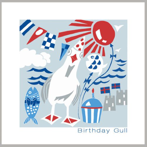 birthday gull greetings card by tracy evans for port and lemon