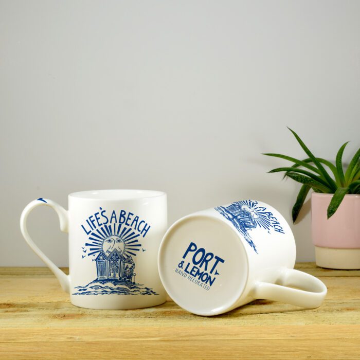 Life's a Beach Hand Decorated Bone China Mug - Image 3