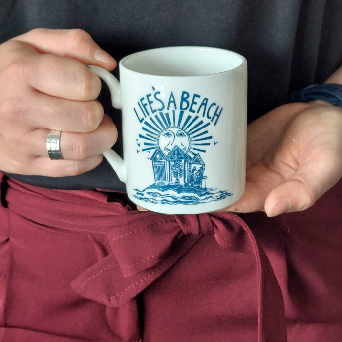 Life's a Beach Hand Decorated Bone China Mug - Image 2