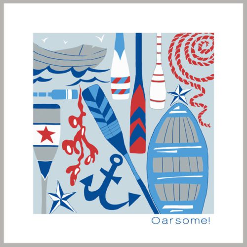 oarsome greetings card by tracy evans for port and lemon