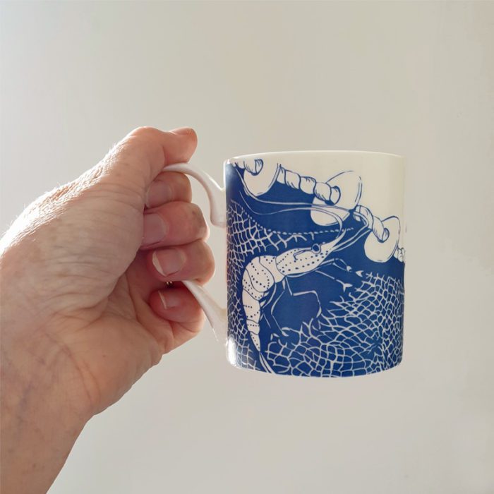 Prawn Star Hand Decorated Bone China Mug - Image 2