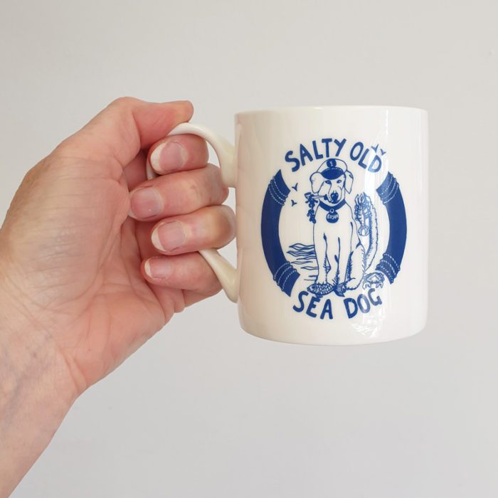 Salty Old Sea Dog Hand Decorated Bone China Mug - Image 3