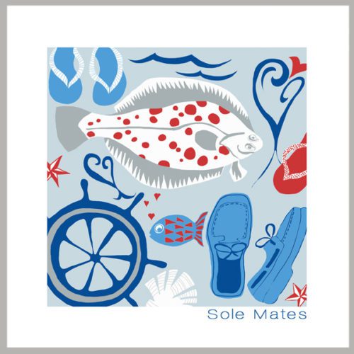 sole mates greetings card by tracy evans for port and lemon
