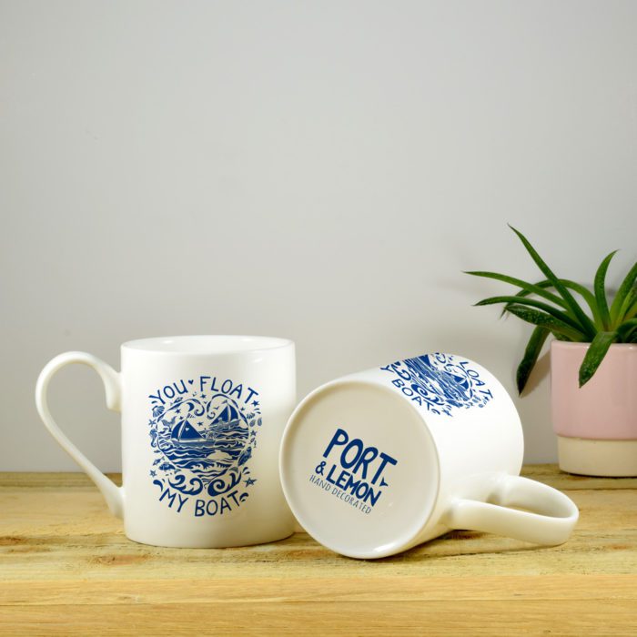 You Float my Boat Hand Decorated Bone China Mug - Image 2
