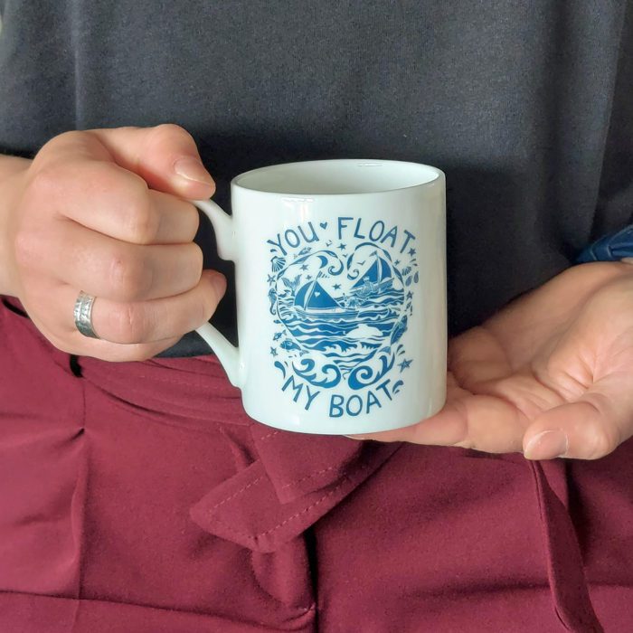 You Float my Boat Hand Decorated Bone China Mug - Image 4