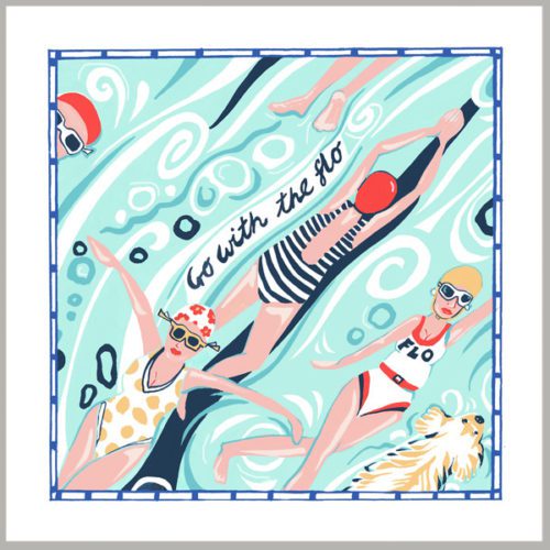 go with the flo greetings card by kate cooke for port and lemon