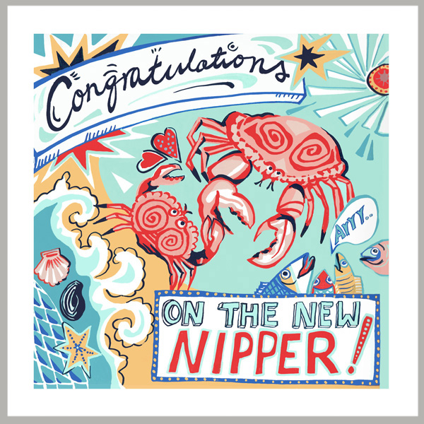 new nipper greetings card by kate cooke for port and lemon