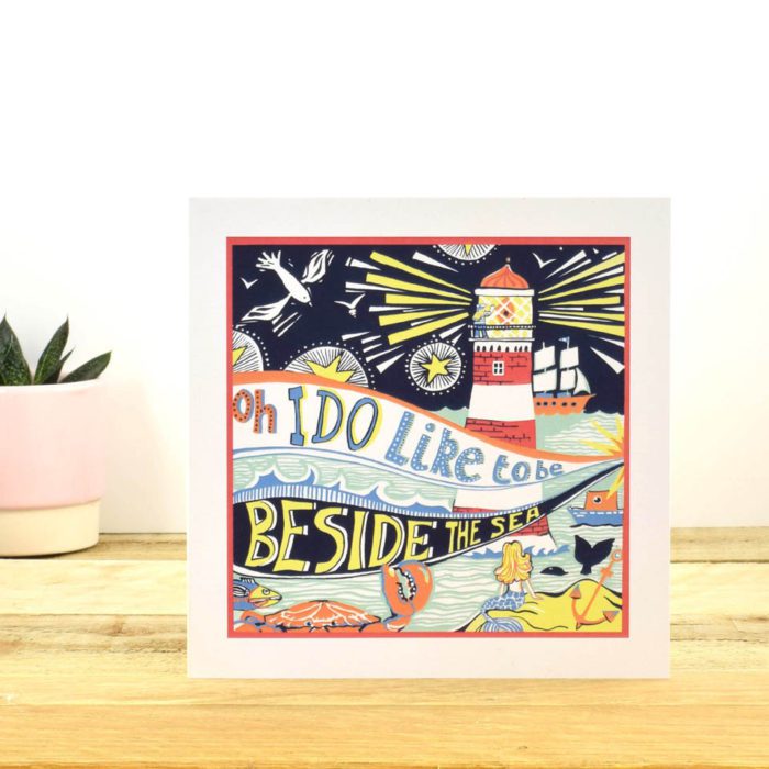 Beside the Seaside Greetings Card by Kate Cooke for Port and Lemon