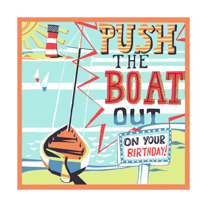 Push the Boat Out Greetings Card by Kate Cooke for Port and Lemon - Image 2