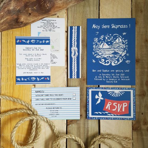 you float my boat wedding stationery by port and lemon