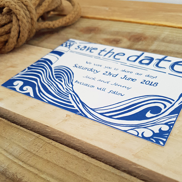 Printable Personalised Save the Date Wedding Card - Tying the Knot - Image 2