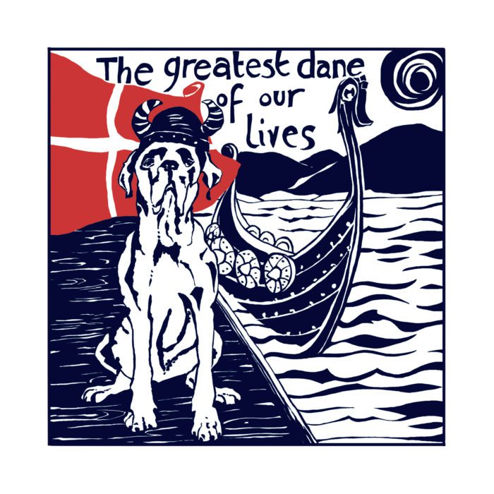 Greatest Dane of our Lives Greetings Card by Tracy Evans for Port and Lemon - Image 2