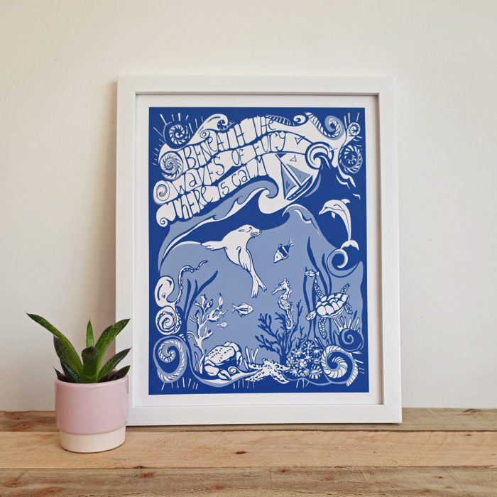Beneath the Waves Art Print by Port and Lemon for Sea-Changers - Image 3