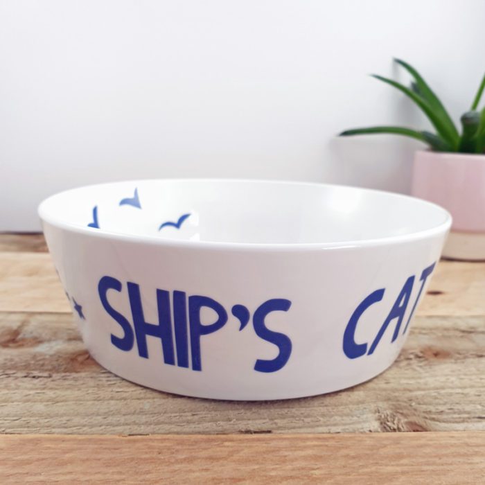 Ship's Cat Hand Decorated Cat Bowl - Image 2