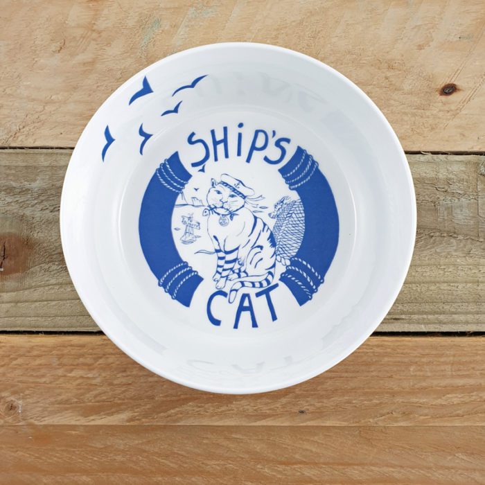 Ship's Cat Hand Decorated Cat Bowl