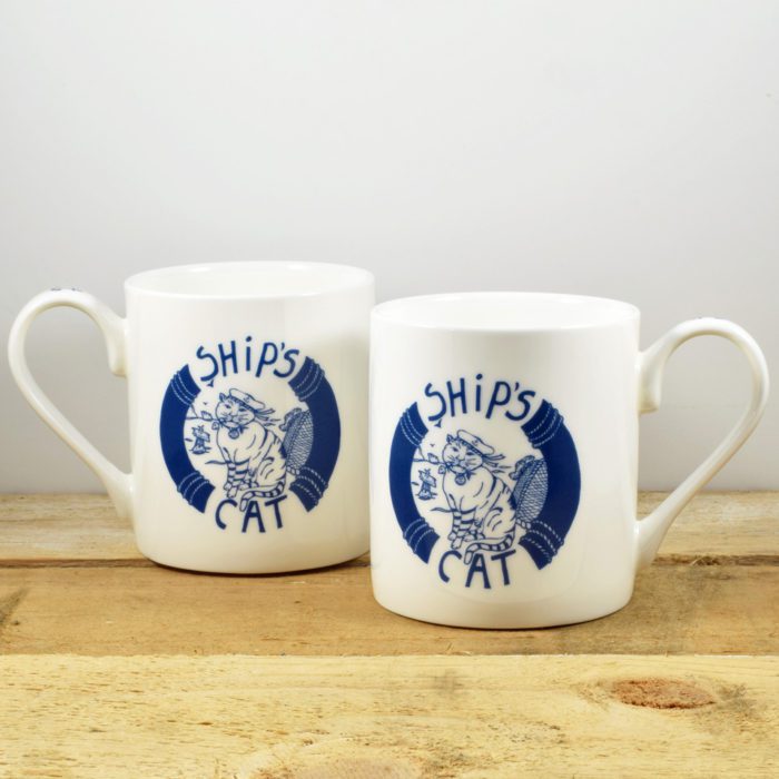 Ship's Cat Hand Decorated Bone China Mug by Port and Lemon - Image 3