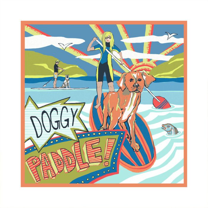 Doggy Paddle Greetings Card by Tracy Evans for Port and Lemon - Image 2