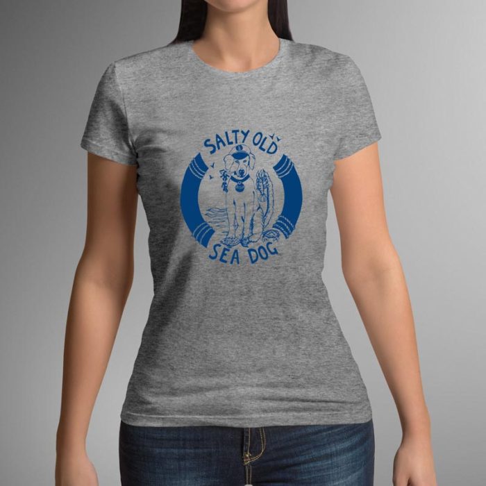Salty Old Sea Dog Women's T Shirt - Image 2