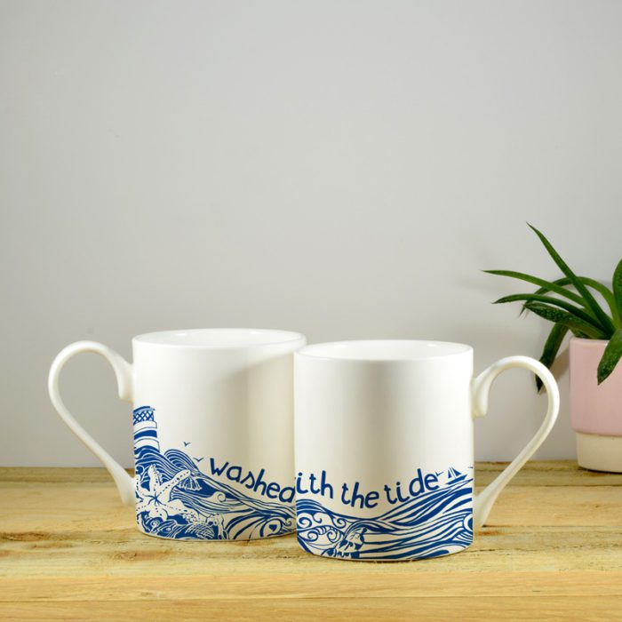 Washed Up With The Tide Hand Decorated Bone China Mug