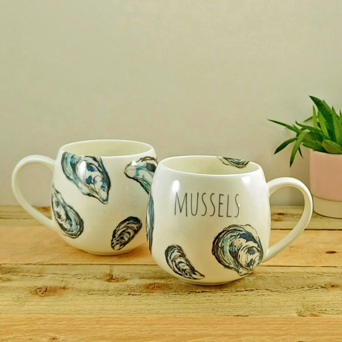 Mussels Hand Decorated Bone China Mug