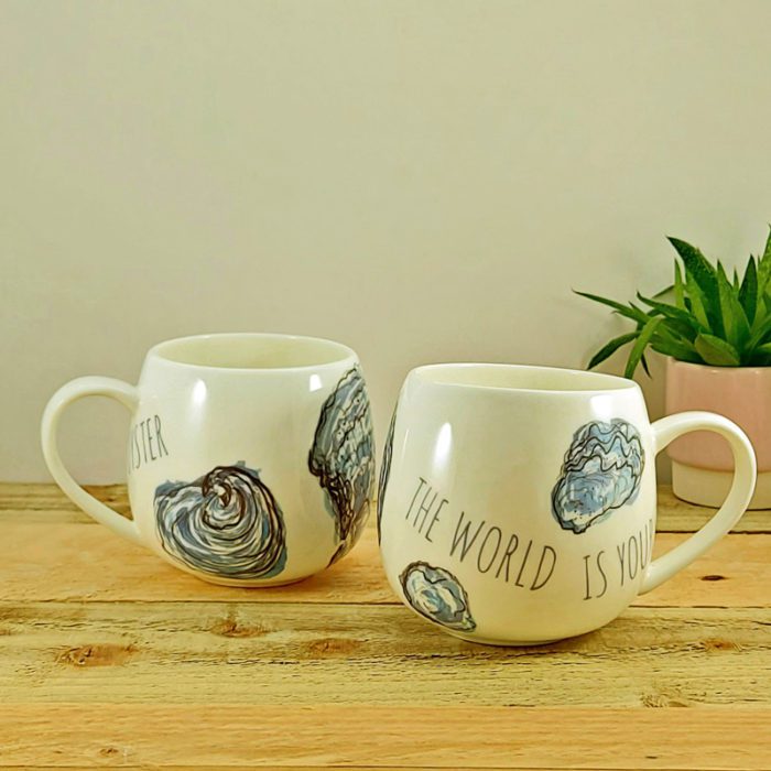 The World is your Oyster Hand Decorated Bone China Mug