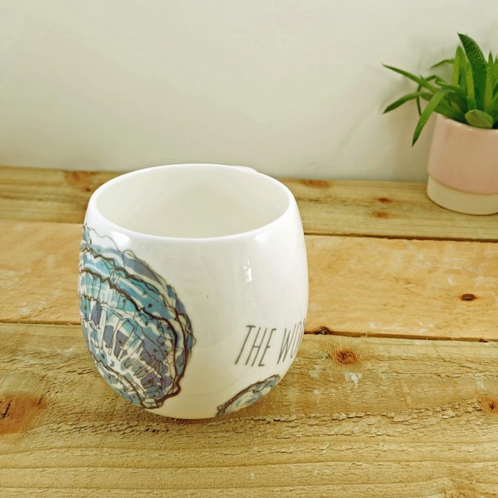 The World is your Oyster Hand Decorated Bone China Mug - Image 2
