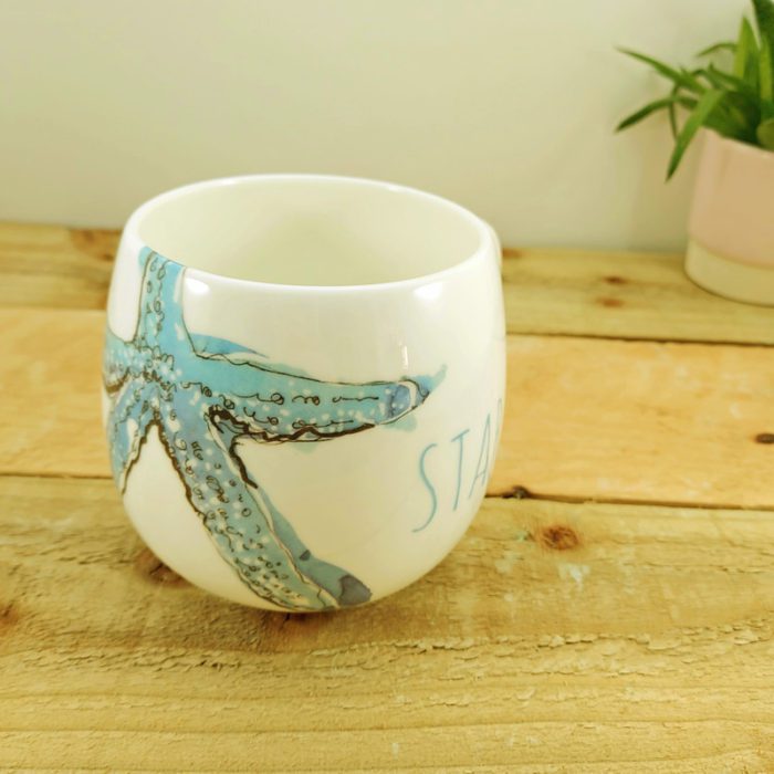 Starfish Hand Decorated Bone China Mug - Image 2