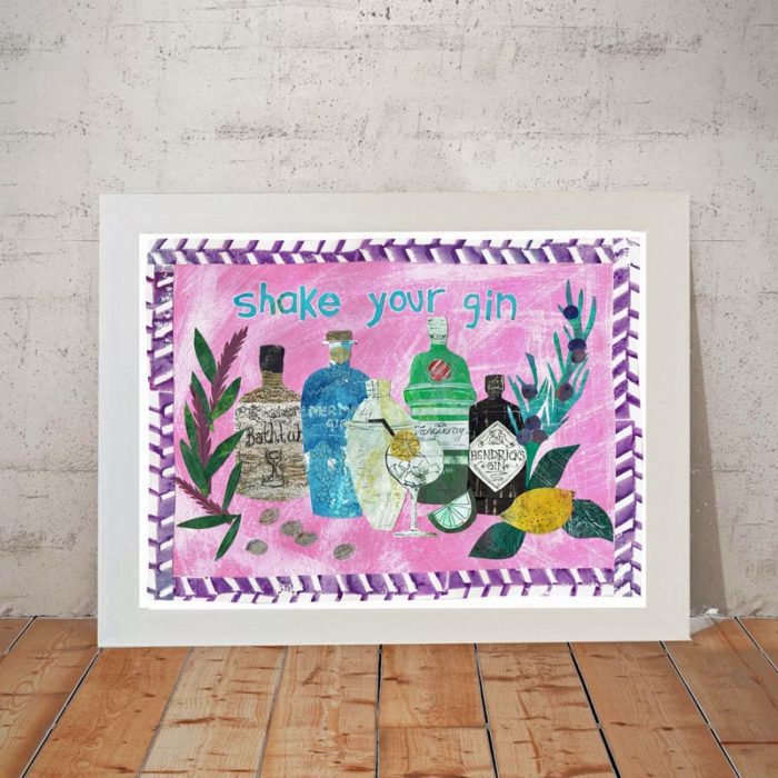 Shake your Gin Art Print by Tracy Evans