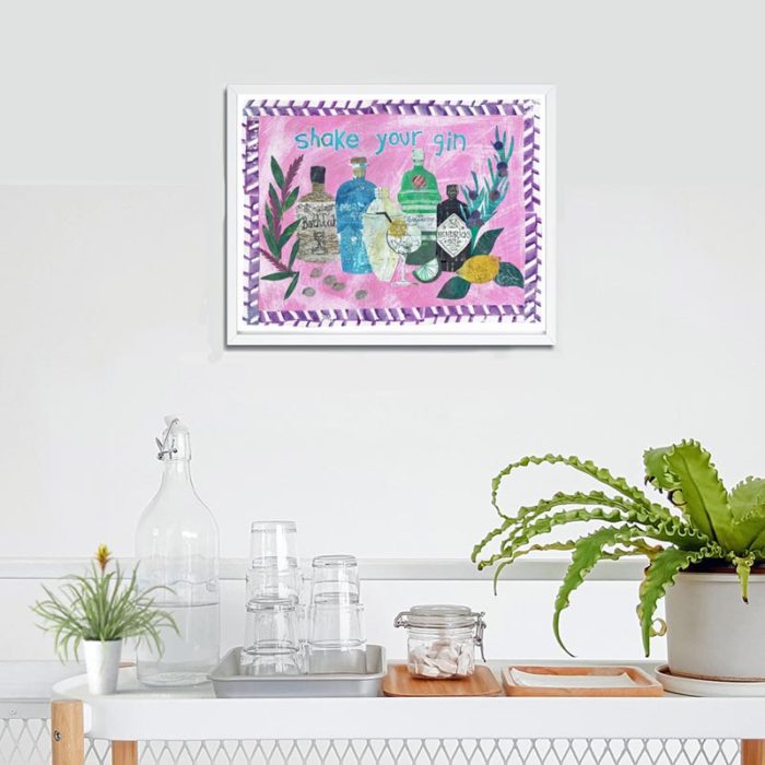 Shake your Gin Art Print by Tracy Evans - Image 3