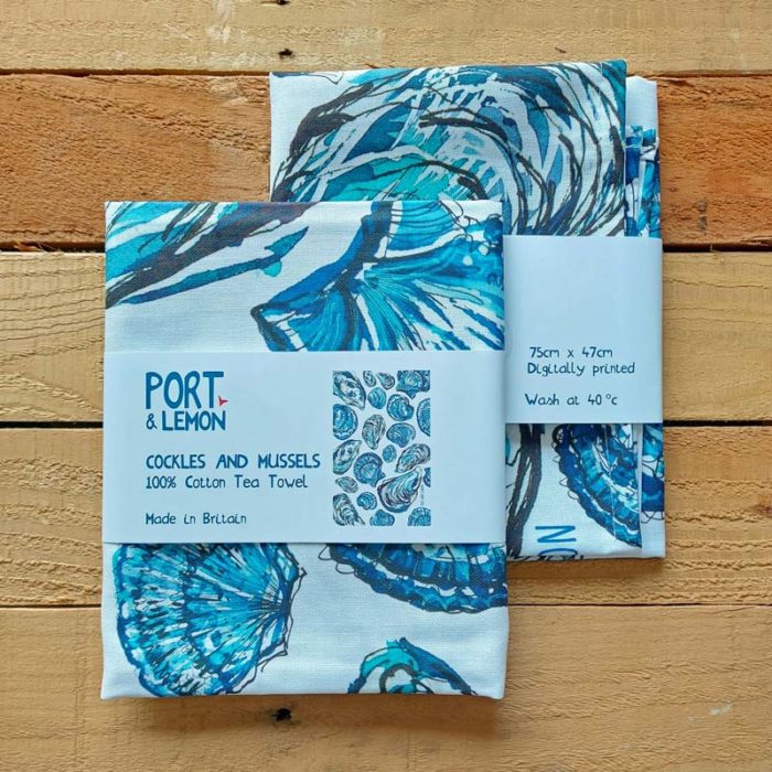 Cockles and Mussels Tea Towel by Port and Lemon - Image 3