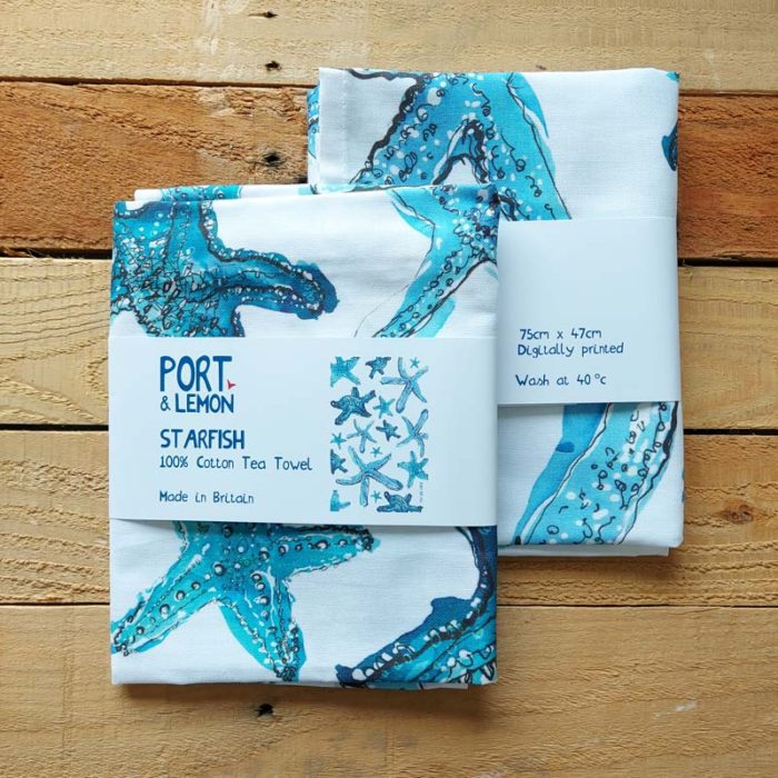 Starfish Tea Towel by Port and Lemon - Image 4