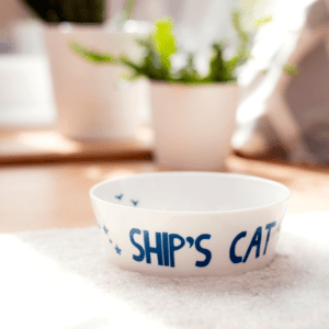 Ships Cat Food Bowl Port and Lemon