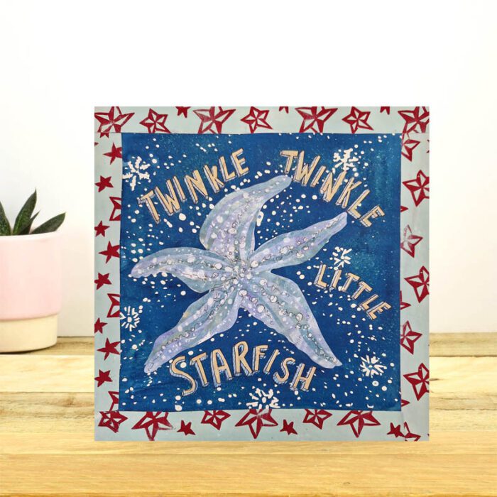 Twinkle Twinkle Little Starfish Christmas Card by Tracy Evans for Port and Lemon - Image 2