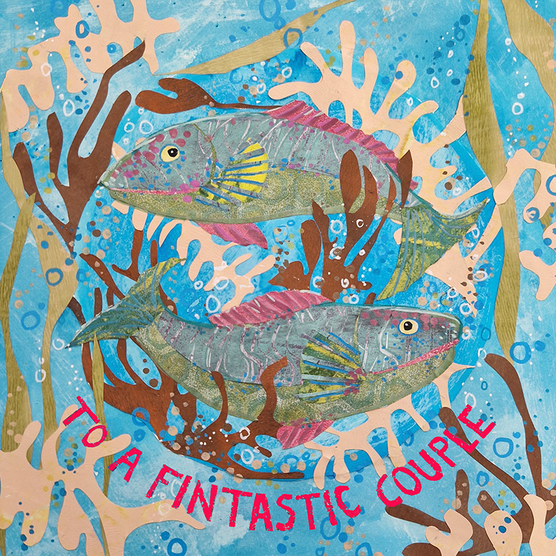To a Fintastic Couple Greetings Card